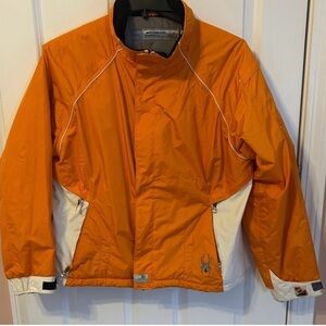 Spyder Men's Vibrant Orange and White Ski Jacket